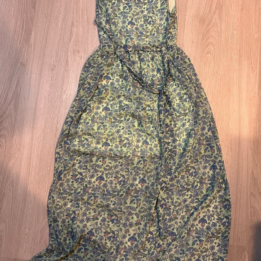 Disney Alice Through the Looking Glass Floral Maxi Dress Front Buttons Size S - Picture 3 of 3